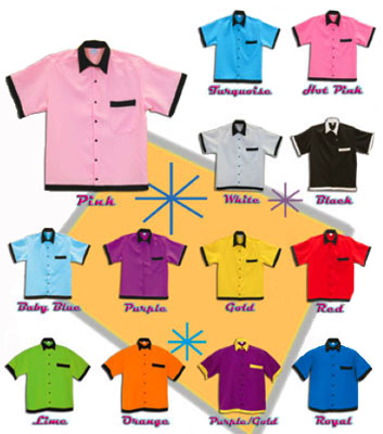 Retro 50's Bowling Shirt (13 Color Options)